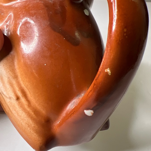 Antique Sevres 1890- Pre 1914 E. Liverpool Ohio Porcelain Bird Creamer/Pitch 5” - Picture 10 of 16